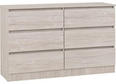 Malvern Six Drawer Chest - urban Snow -